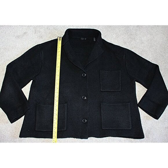 ATM - Large Oversize - Novelty Blend Sweater Jacket (Coatigan) in Black - Picture 10 of 13